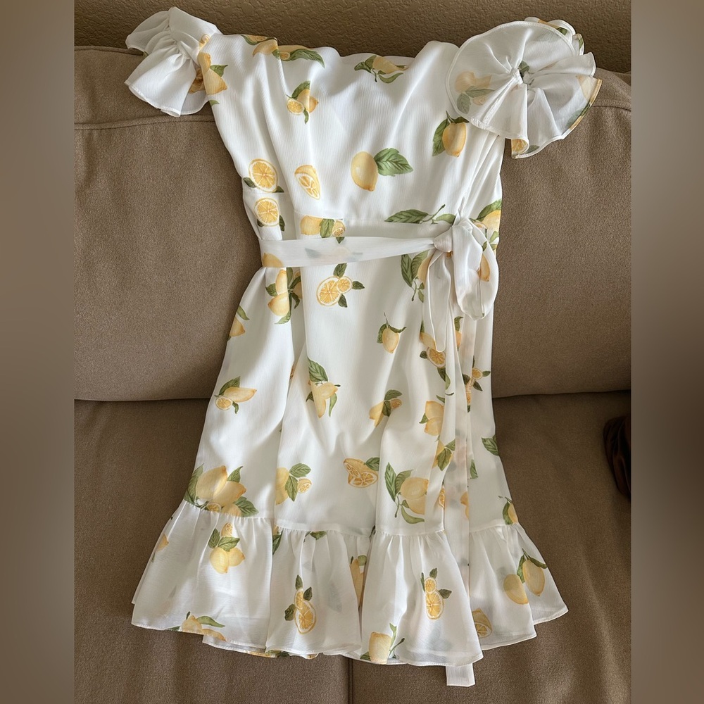 Rachel Parcell Lemon Print Ruffle Dress - Picture 6 of 6